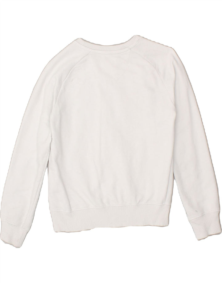 LEVI'S Girls Graphic Sweatshirt Jumper 11-12 Years White Cotton Vintage Levi's and Second-Hand Levi's from Messina Hembry 