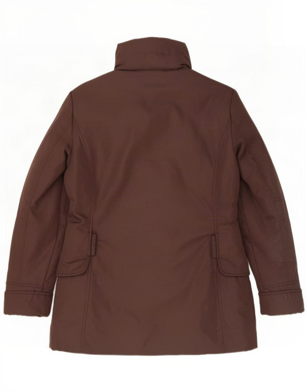 PEUTEREY Womens Padded Jacket UK 14 Large Brown Polyamide