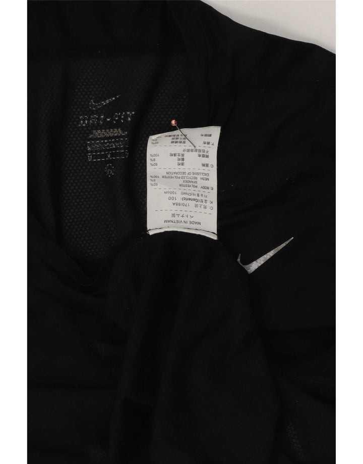 Nike Mens Dri Fit T-Shirt Top Medium Black Polyester