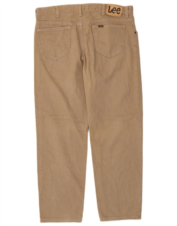 Lee Mens Tapered Jeans W38 L30 Brown Cotton