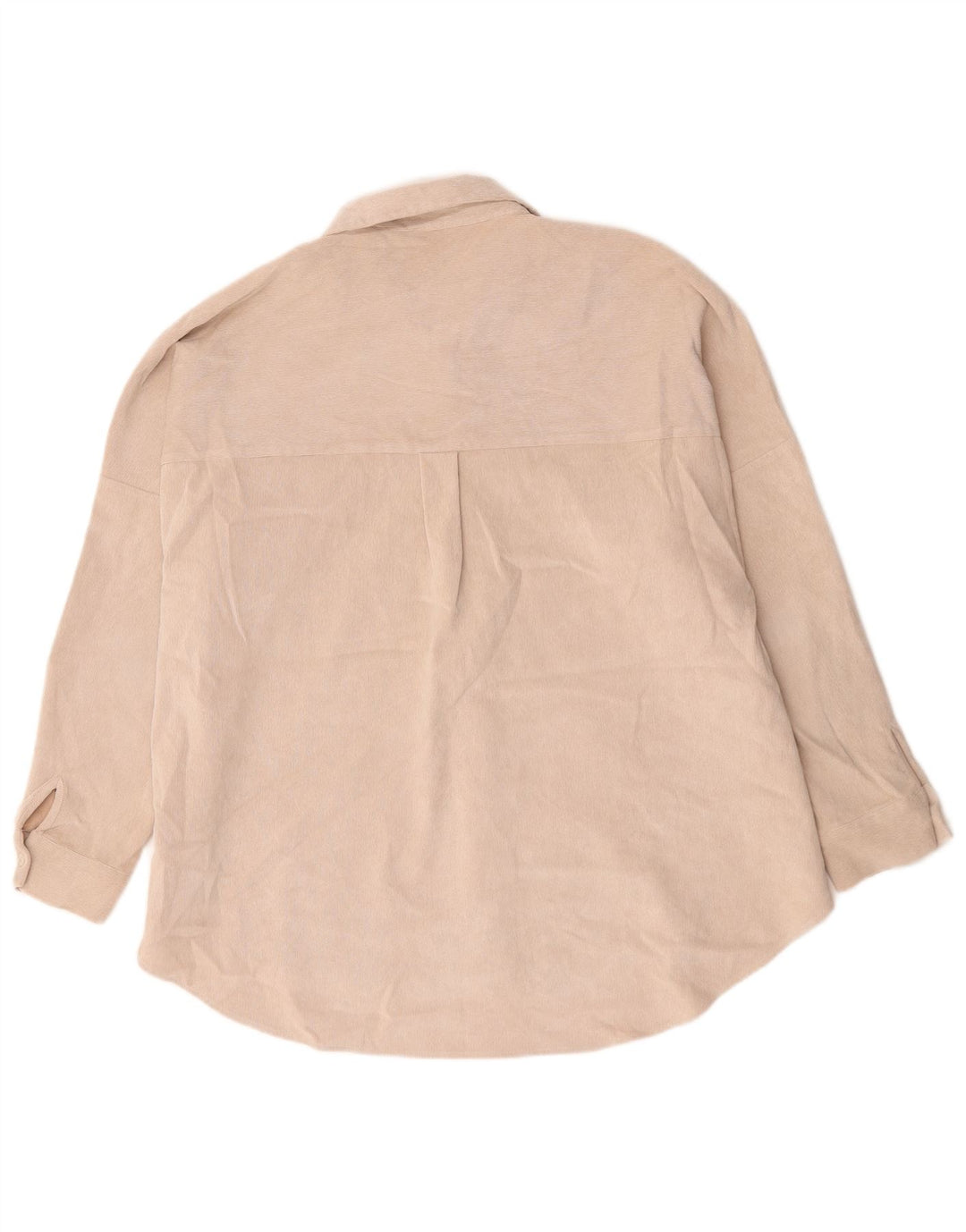 Zara Womens Oversized Shirt UK 18 XL Beige Polyester