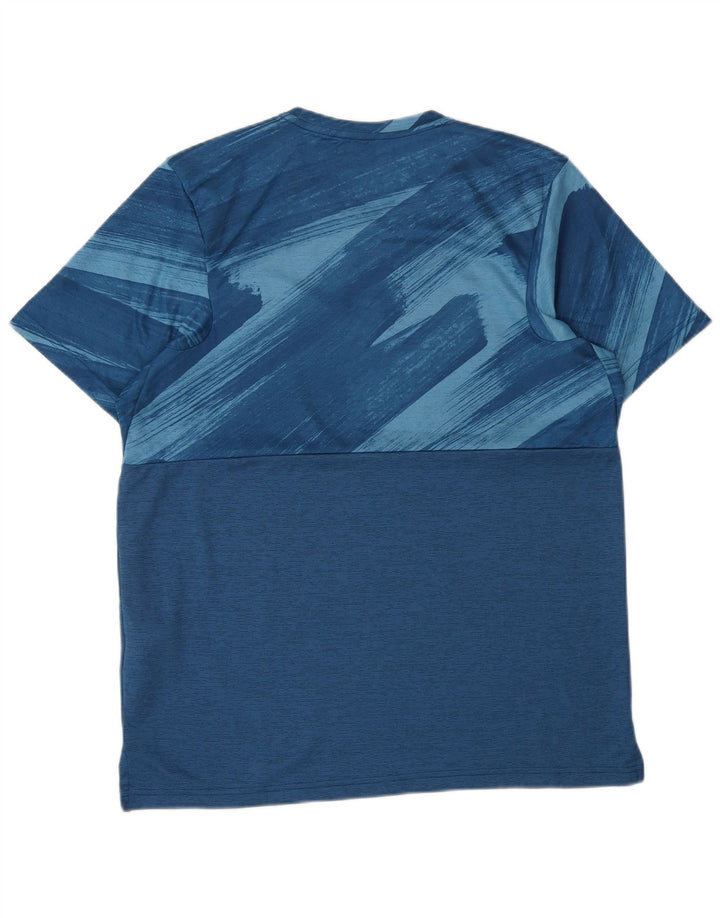 NIKE Mens Dri Fit Graphic T-Shirt Top Medium Blue Tie Dye Polyester