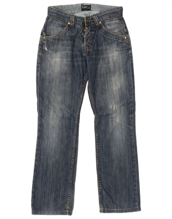 LEE Womens Knox Dart Straight Jeans W29 L29 Blue Cotton