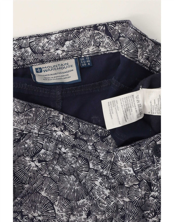 Mountain Warehouse Womens Chino Shorts UK 12 Medium W34 Navy Blue