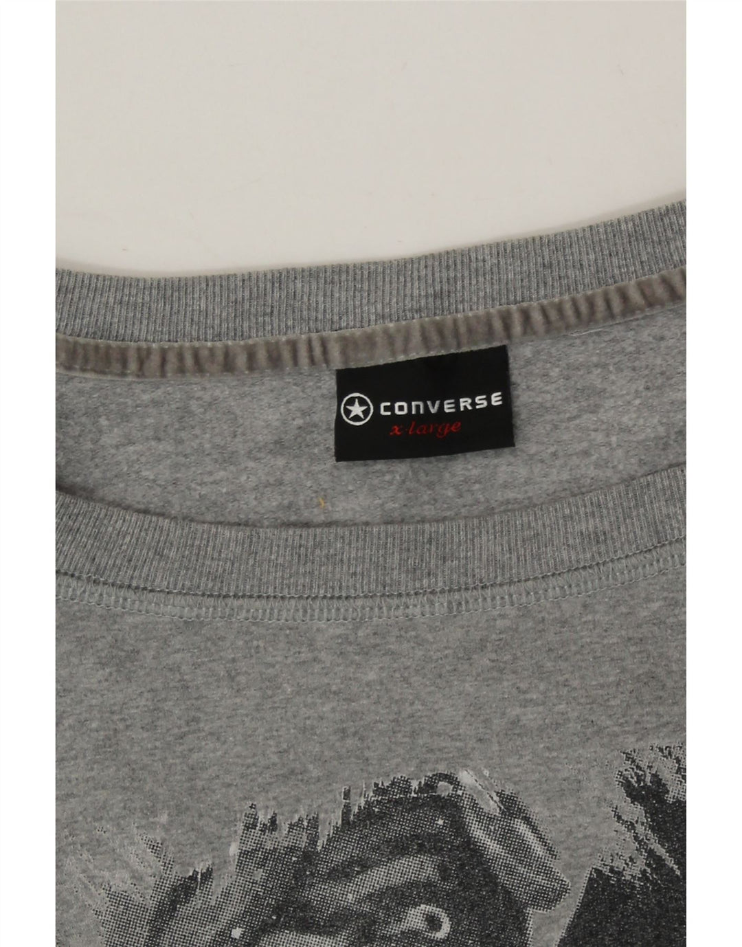 CONVERSE Womens Graphic Top Long Sleeve UK 18 XL Grey Cotton Vintage Converse and Second-Hand Converse from Messina Hembry 