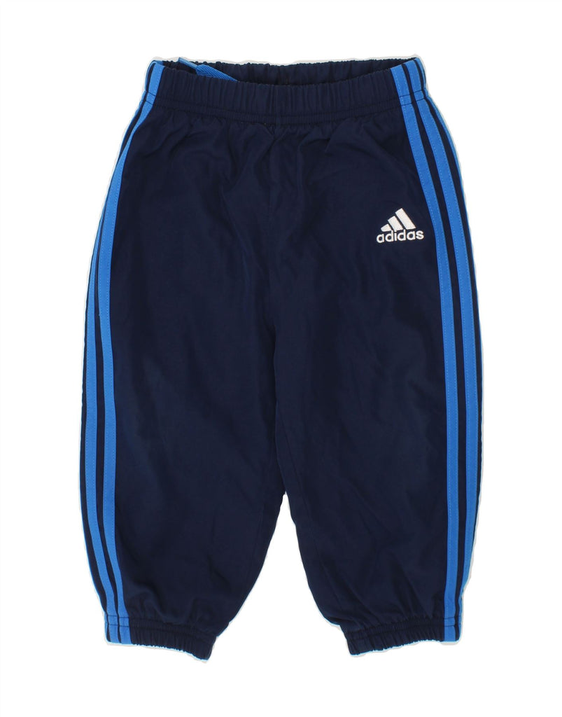 ADIDAS Baby Boys Joggers Tracksuit Trousers 9-12 Months Navy Blue Vintage Adidas and Second-Hand Adidas from Messina Hembry 