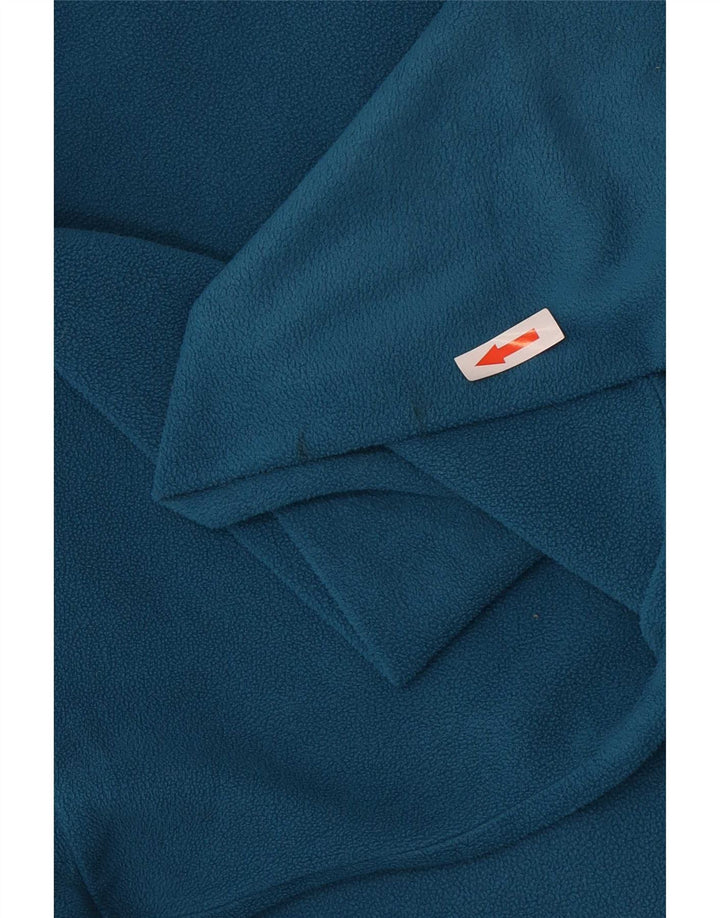Jack Wolfskin Mens Zip Neck Fleece Jumper UK 36/38 Medium Blue Polyester