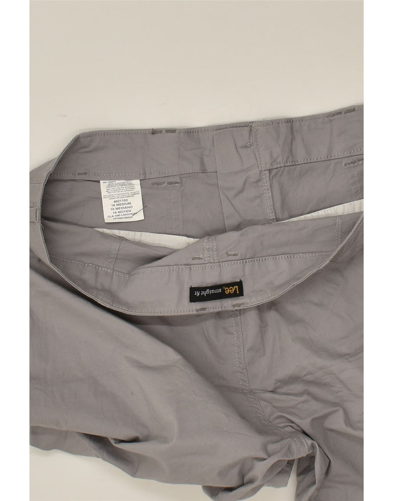 LEE Womens Chino Shorts US 16 2XL W38  Grey Cotton | Vintage Lee | Thrift | Second-Hand Lee | Used Clothing | Messina Hembry 