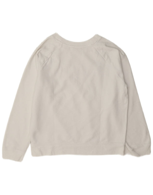 Levi's Womens Graphic Oversized Sweatshirt Jumper UK 6 XS White Cotton