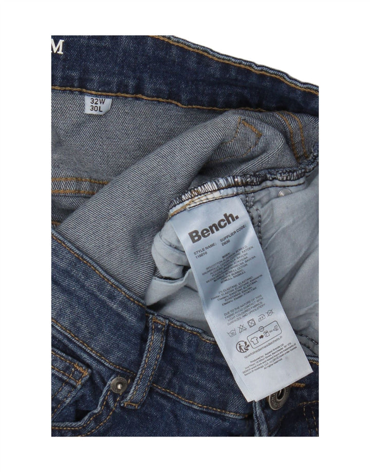 Bench Mens Slim Jeans W32 L30 Blue Cotton