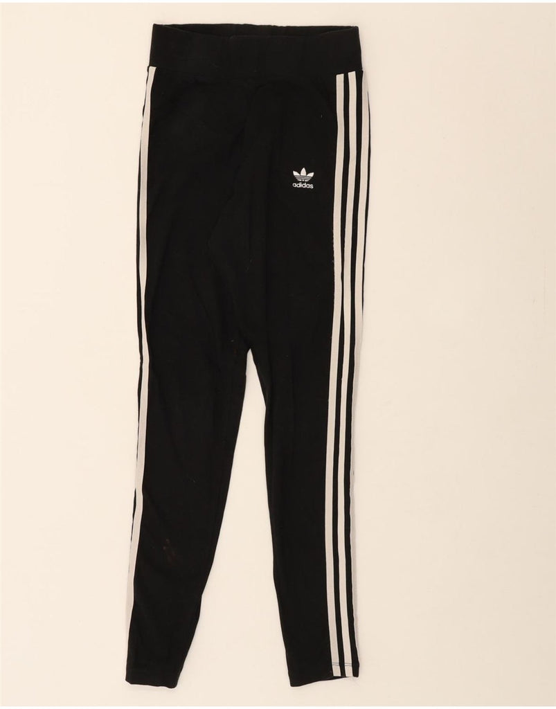 ADIDAS Womens Leggings UK 8 Small Black Cotton Vintage Adidas and Second-Hand Adidas from Messina Hembry 