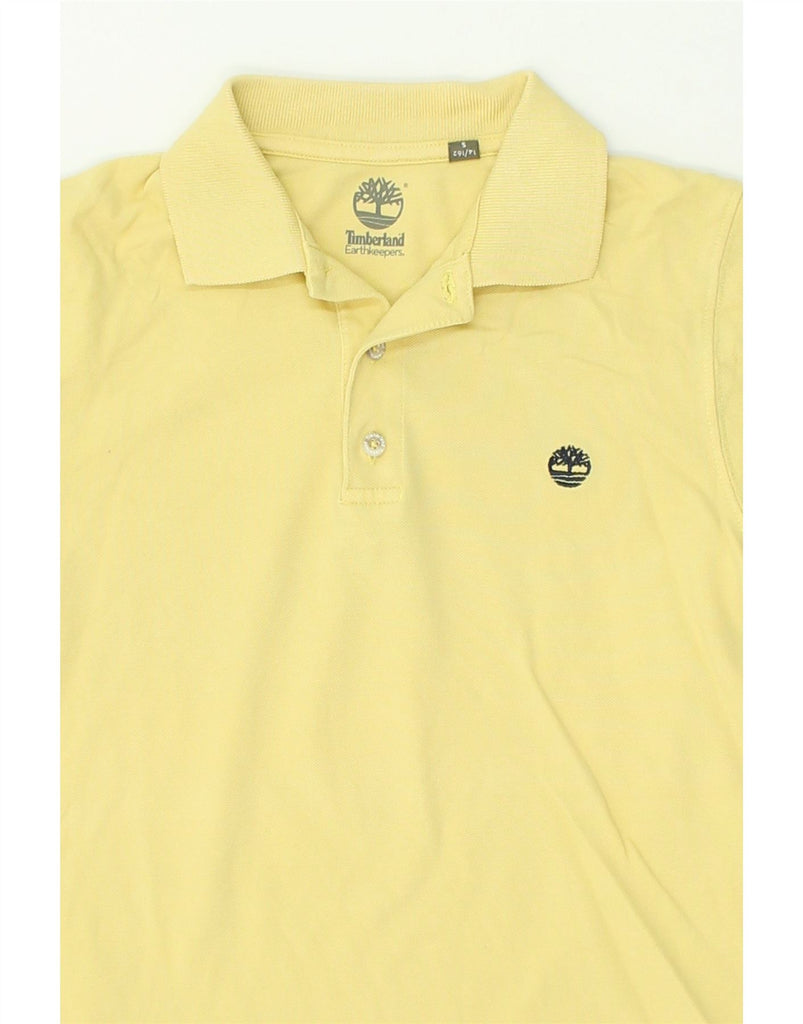TIMBERLAND Boys Polo Shirt 13-14 Years Small Yellow Cotton | Vintage Timberland | Thrift | Second-Hand Timberland | Used Clothing | Messina Hembry 