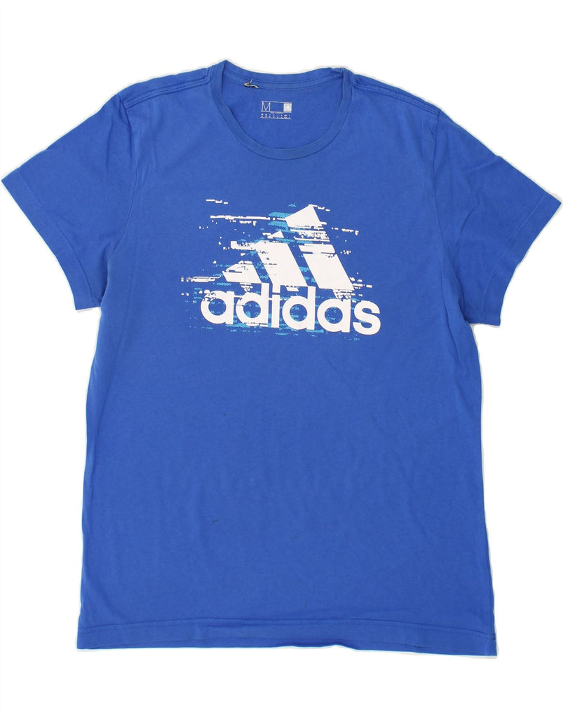 ADIDAS Mens Graphic T-Shirt Top Medium Blue Cotton | Vintage Adidas | Thrift | Second-Hand Adidas | Used Clothing | Messina Hembry 