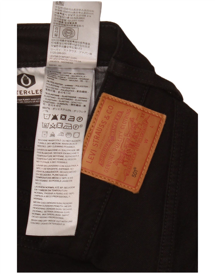 Levi's Womens 501 Straight Jeans W28 L26 Black Cotton