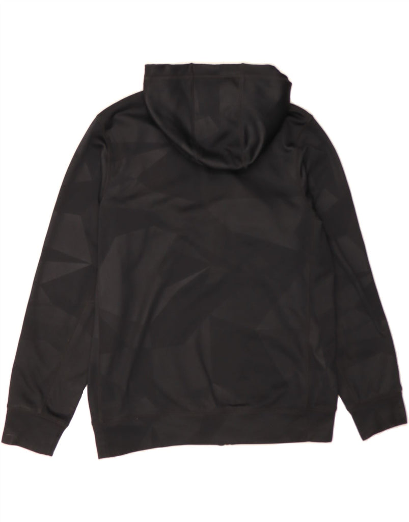NIKE Mens Therma-Fit Zip Hoodie Sweater Small Black Geometric Polyester Vintage Nike and Second-Hand Nike from Messina Hembry 