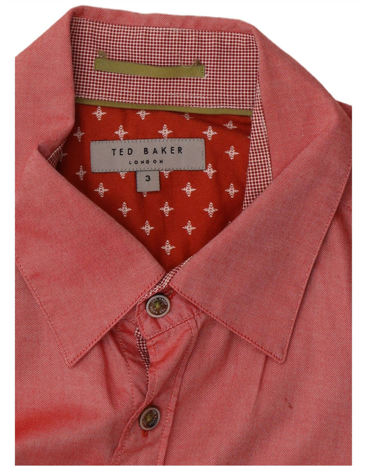 TED BAKER Mens Shirt Size 3 Medium Red