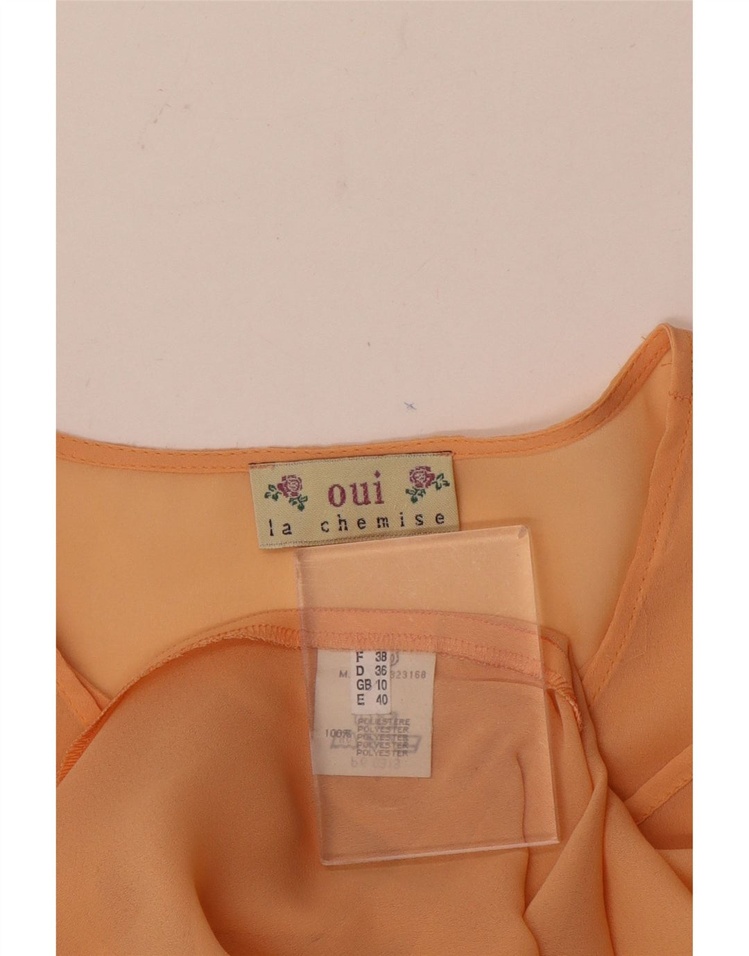 Oui Womens Shirt Blouse UK 10 Small Orange Polyester