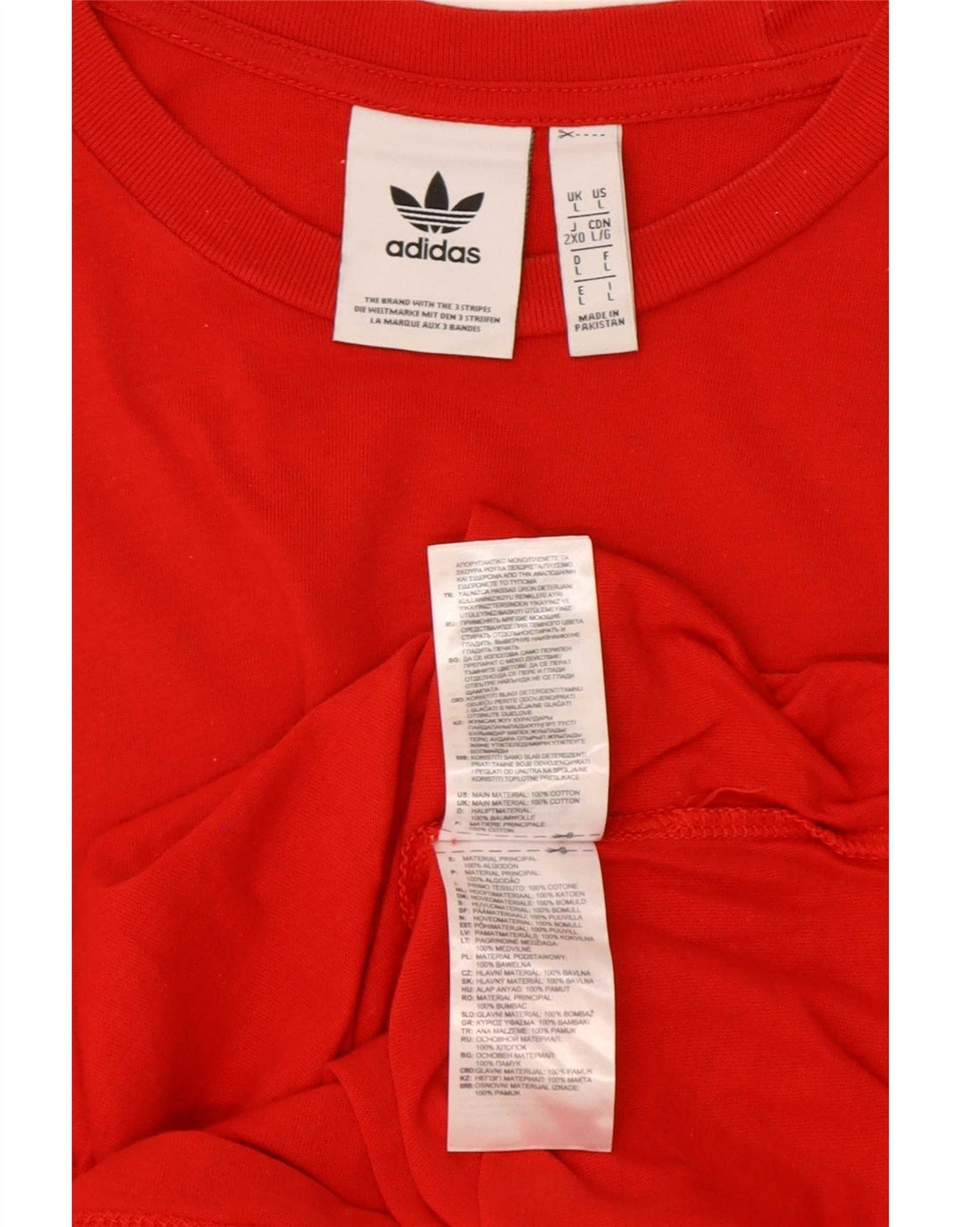 Adidas Mens Graphic T-Shirt Top Large Red Cotton