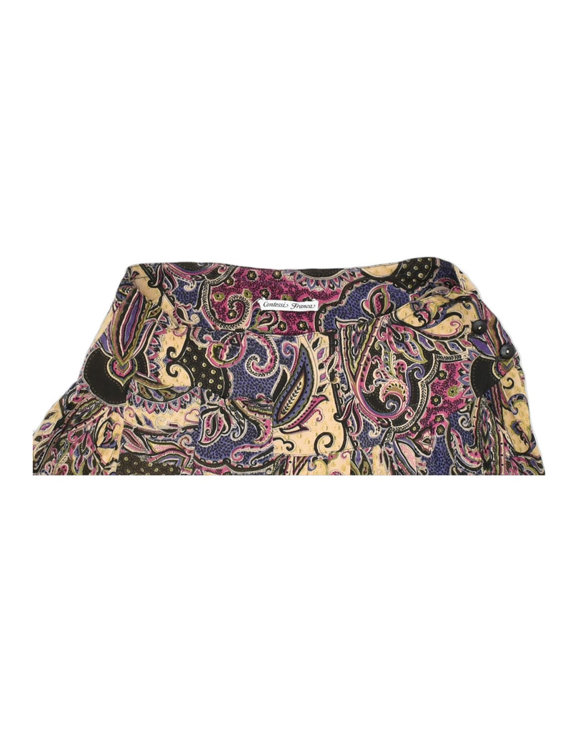 VINTAGE Womens Pleated Skirt W28 Medium Multicoloured Paisley | Vintage | Thrift | Second-Hand | Used Clothing | Messina Hembry 