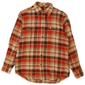 Timberland Mens Flannel Shirt Medium Beige Check Cotton