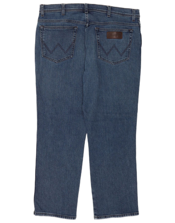 Wrangler Mens Texas Straight Jeans W38 L30 Blue Cotton