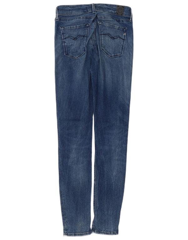 REPLAY Womens Skinny Jeans W25 L29  Navy Blue