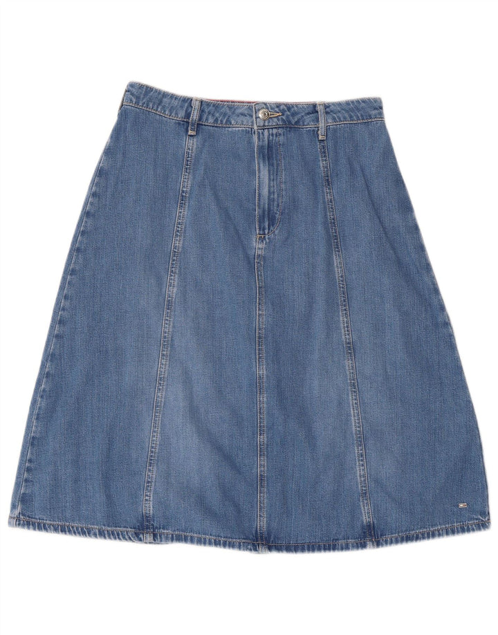 TOMMY HILFIGER Womens Denim Skirt UK 8 Small W28  Blue Cotton