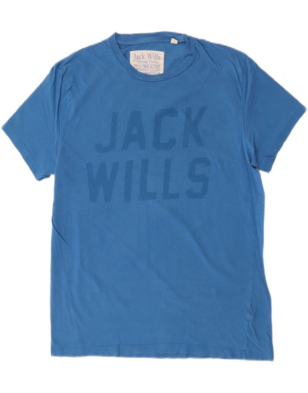 Jack Wills Mens Graphic T-Shirt Top Medium Blue Cotton