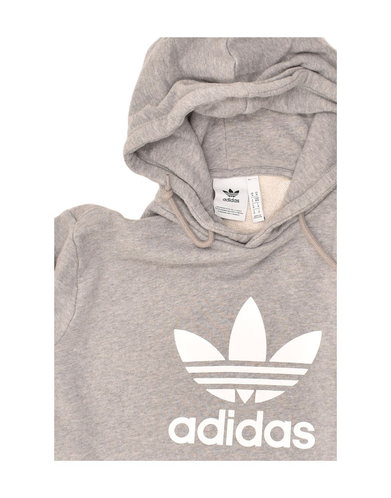 ADIDAS Mens Graphic Hoodie Jumper Medium Grey Cotton | Vintage Adidas | Thrift | Second-Hand Adidas | Used Clothing | Messina Hembry 