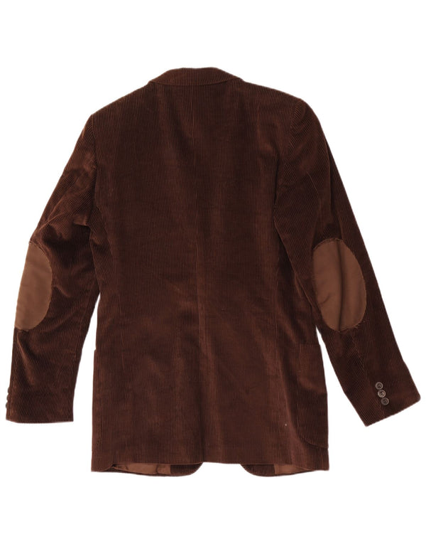 Vintage Mens 2 Button Corduroy Blazer Jacket UK 36 Small Brown