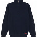 Superdry Mens Zip Neck Jumper Sweater Small Navy Blue Cotton