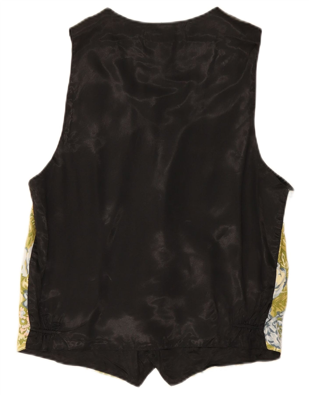 3K Mens Waistcoat Small Green Floral Cotton