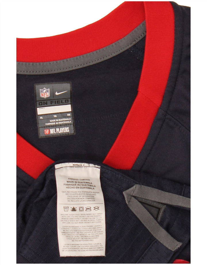 Nike Mens Houston Texans Graphic T-Shirt Top XL Navy Blue Polyester