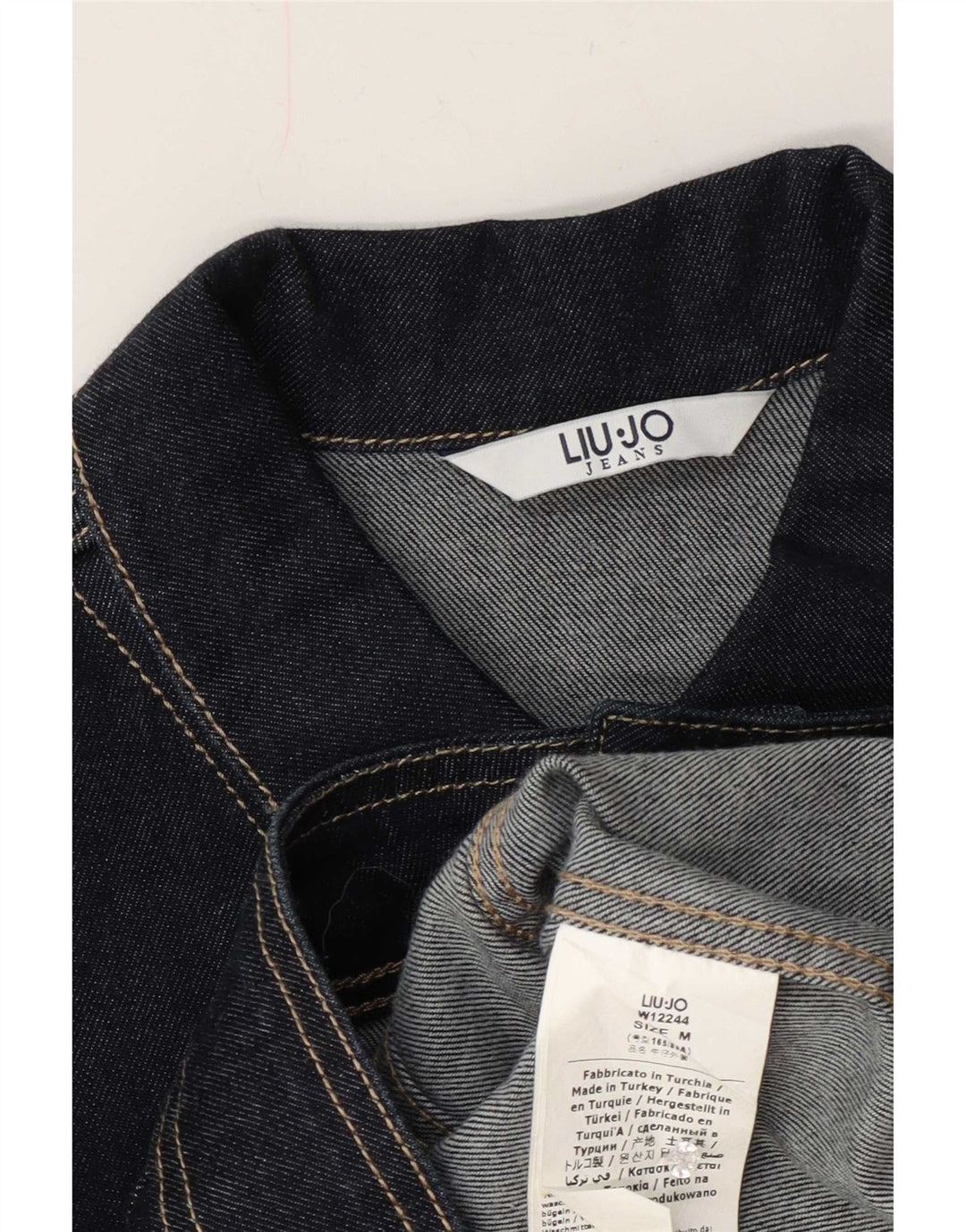 Liu Jo Womens Denim Jacket UK 12 Medium Navy Blue Cotton