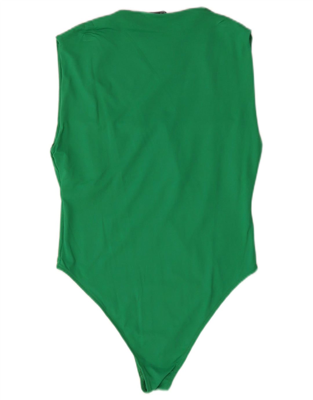 Zara Womens Sleeveless Bodysuit UK 14 Large Green Polyamide