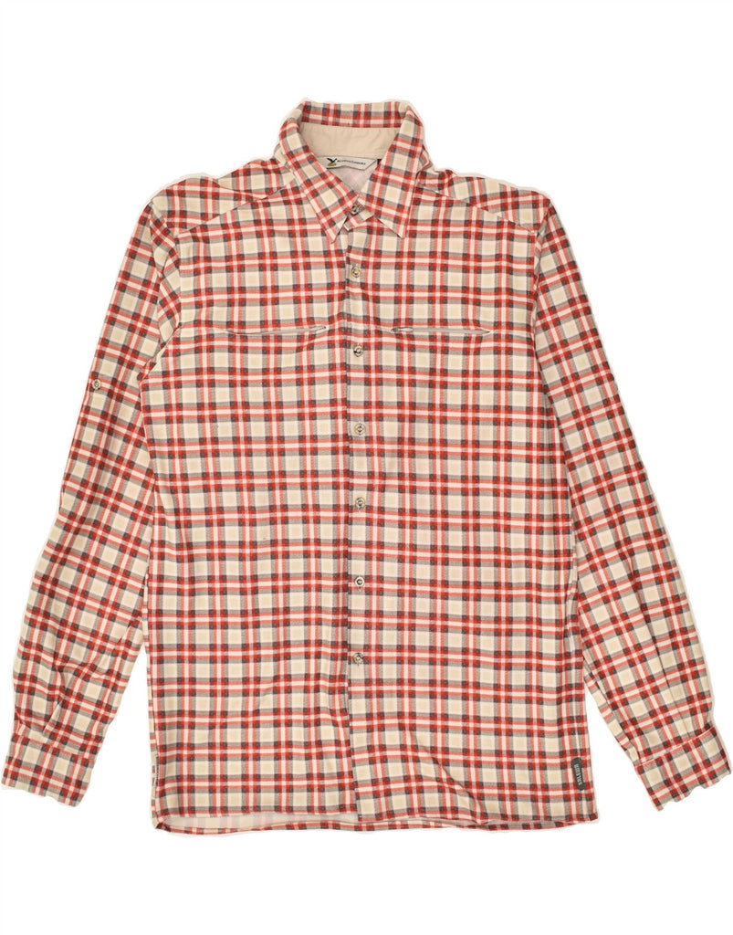 SALEWA Mens Slim Flannel Shirt Large Red Check Polyester | Vintage SALEWA | Thrift | Second-Hand SALEWA | Used Clothing | Messina Hembry 