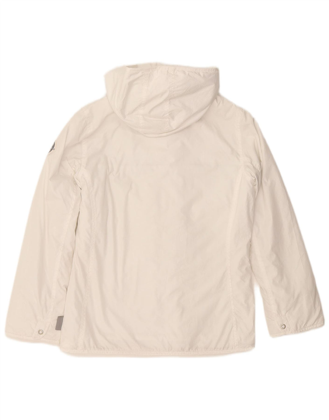 CHAMPION Girls Hooded Windbreaker Jacket 13-14 Years XL White Polyester