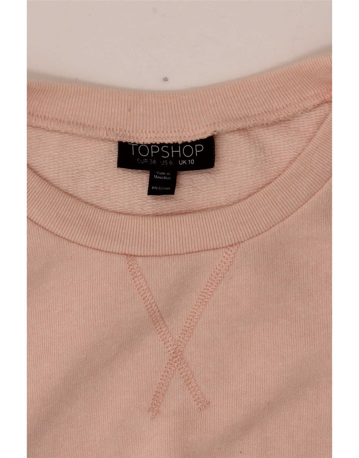 Topshop Womens Sweatshirt Jumper UK 10 Small Pink