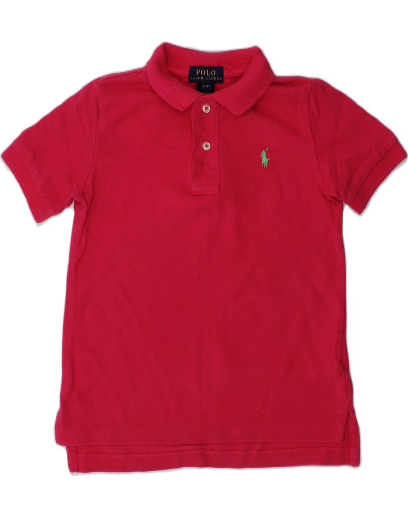 POLO RALPH LAUREN Boys Polo Shirt 2-3 Years Red Cotton | Vintage Polo Ralph Lauren | Thrift | Second-Hand Polo Ralph Lauren | Used Clothing | Messina Hembry 