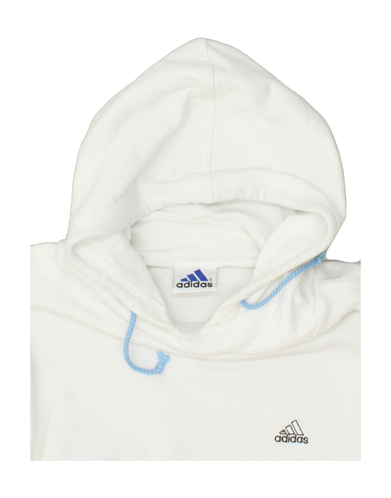 ADIDAS Womens Hoodie Jumper UK 16 Large White | Vintage Adidas | Thrift | Second-Hand Adidas | Used Clothing | Messina Hembry 