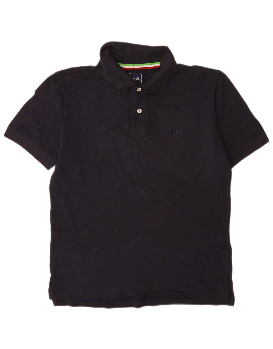 Fila Mens Polo Shirt IT 48 Small Navy Blue Cotton