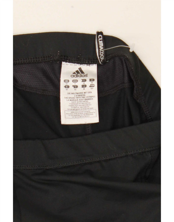 Adidas Womens Climacool Capri Leggings UK 10 Small Black Polyester