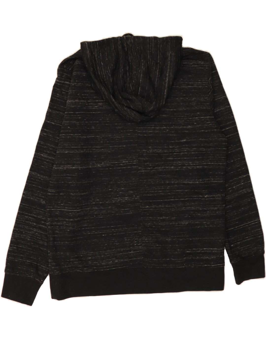 JACK & JONES Mens Graphic Hoodie Jumper XL Black Striped Polyester Vintage Jack & Jones and Second-Hand Jack & Jones from Messina Hembry 