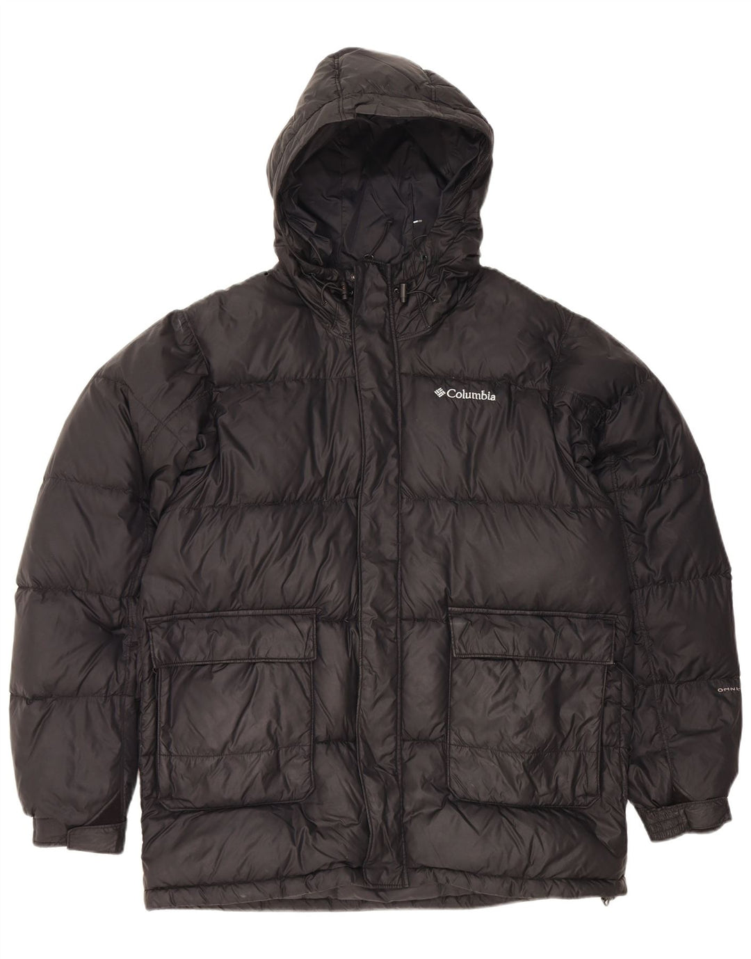 Columbia Mens Omni-Shield Hooded Padded Jacket UK 38 Medium Black Nylon