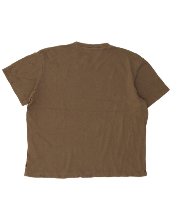 Jack & Jones Mens T-Shirt Top Large Khaki Cotton