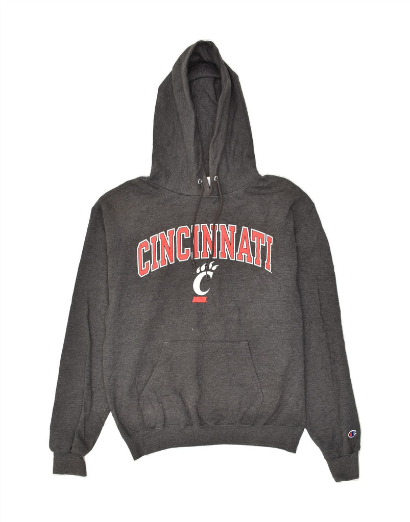 CHAMPION Mens Cincinnati Graphic Hoodie Jumper Medium Grey Cotton | Vintage Champion | Thrift | Second-Hand Champion | Used Clothing | Messina Hembry 