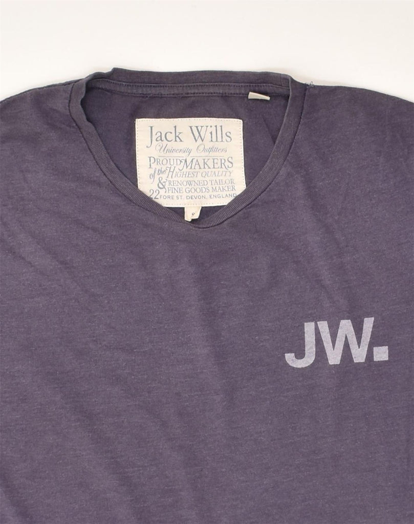 JACK WILLS Mens Graphic T-Shirt Top Small Blue Cotton | Vintage Jack Wills | Thrift | Second-Hand Jack Wills | Used Clothing | Messina Hembry 