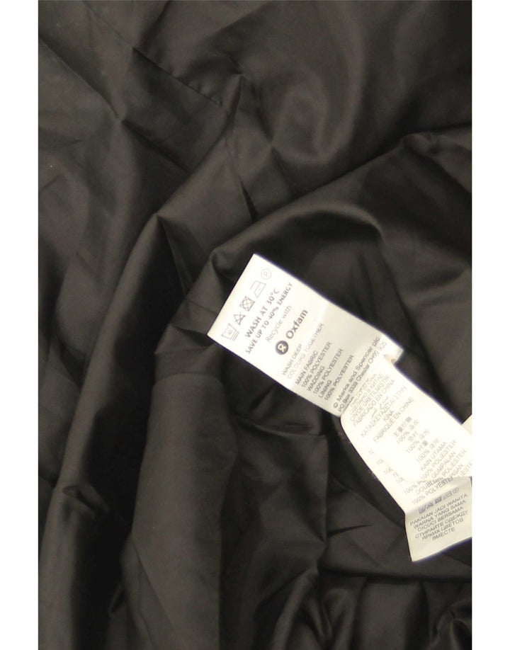 Marks & Spencer Womens Quilted Overcoat UK 18 XL Black Polyester