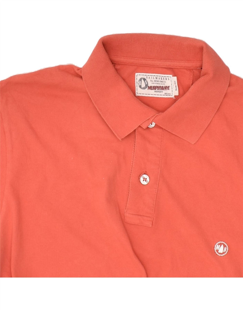 MURPHY & NYE Mens Slim Fit Polo Shirt Medium Red | Vintage Murphy & Nye | Thrift | Second-Hand Murphy & Nye | Used Clothing | Messina Hembry 