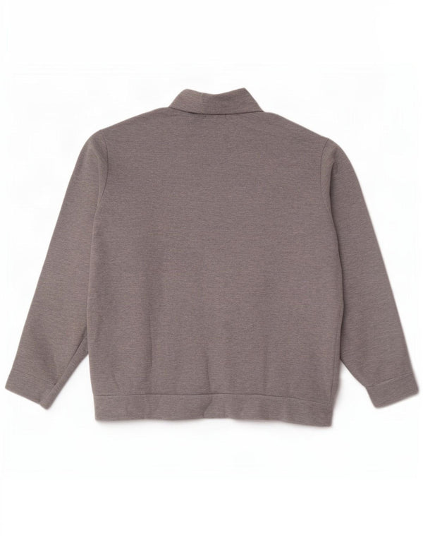 Polo Ralph Lauren Mens Zip Neck Sweatshirt Jumper XL Grey Cotton